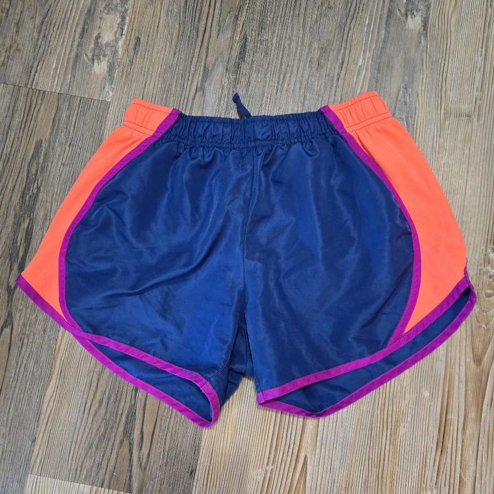Women's Danskin, Size XS, Navy and Orange Athletic Shorts, Perfect Shape